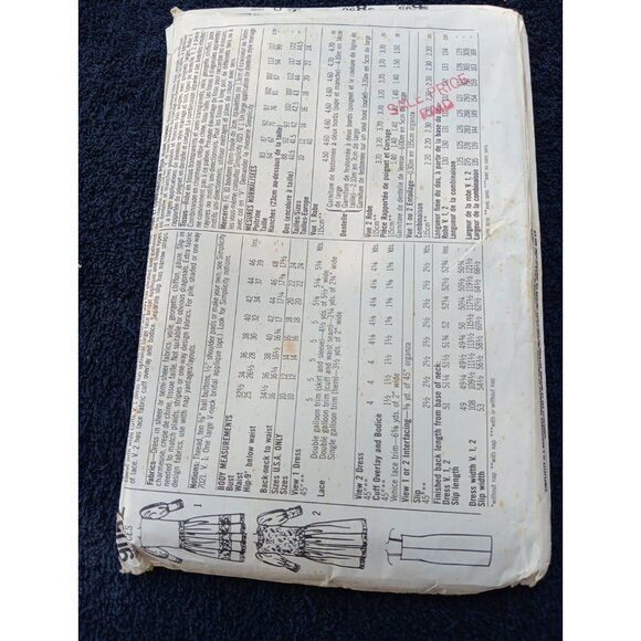 Vtg Simplicity #9052 Pullover Dress Pattern Size 14 UNCUT by Jessica McClintock - Picture 3 of 7